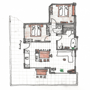 Skizze Lodge "Almrausch"