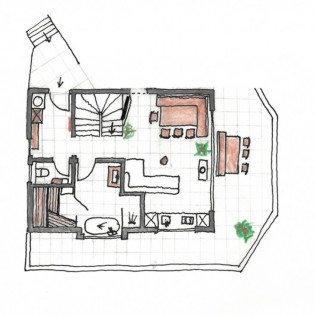 Skizze Lodge Edelweiß Untergeschoß
