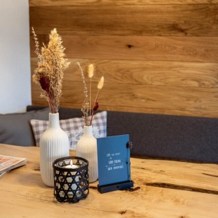 Detailansicht Tischdeko Lodge Erika